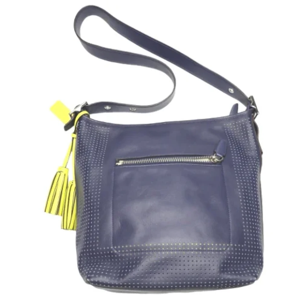Coach Pre-owned Leather shoulder-bags Blue Dames