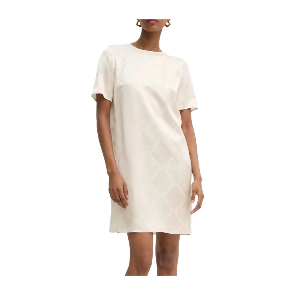 Twinset Lyocell Jurk Beige Dames