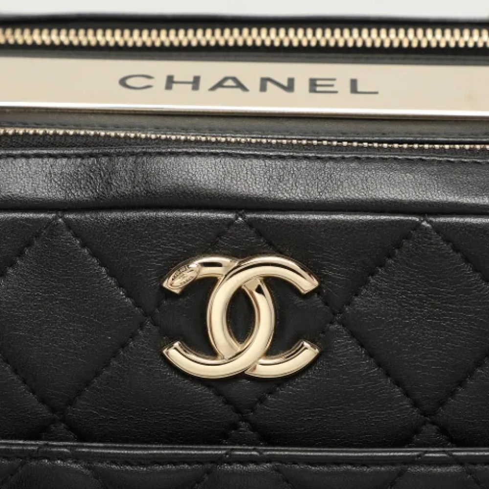 Chanel Vintage Pre-owned Leather handbags Black Dames