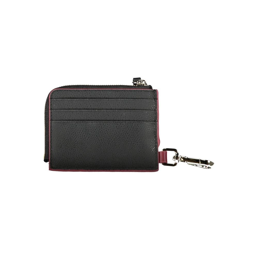 Tommy Hilfiger Leren kaarthouder met rits Black Heren