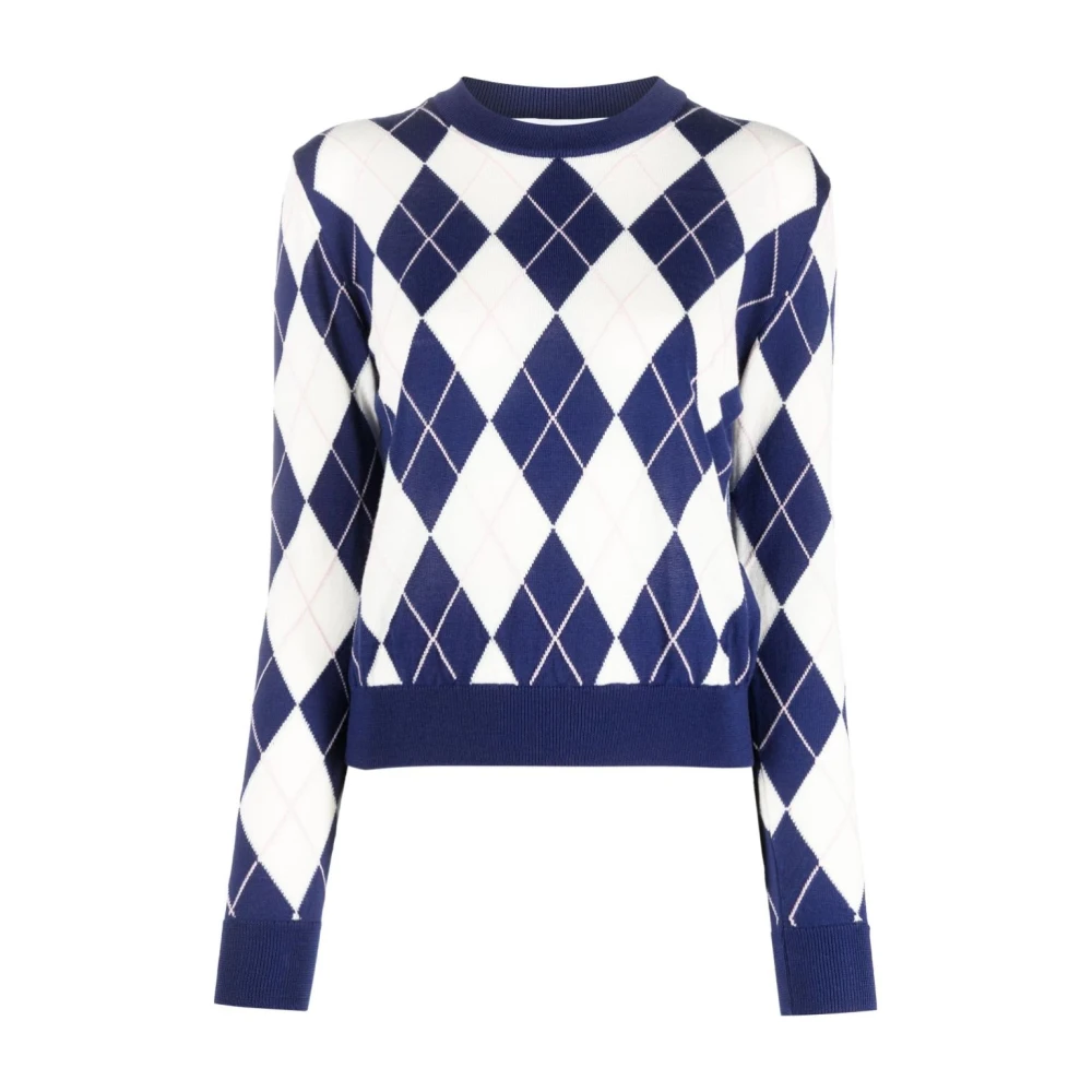 Msgm Vrouw Multicolor Truien & Vesten Dames, Veelkleurig, S, Rondgebreide Trui