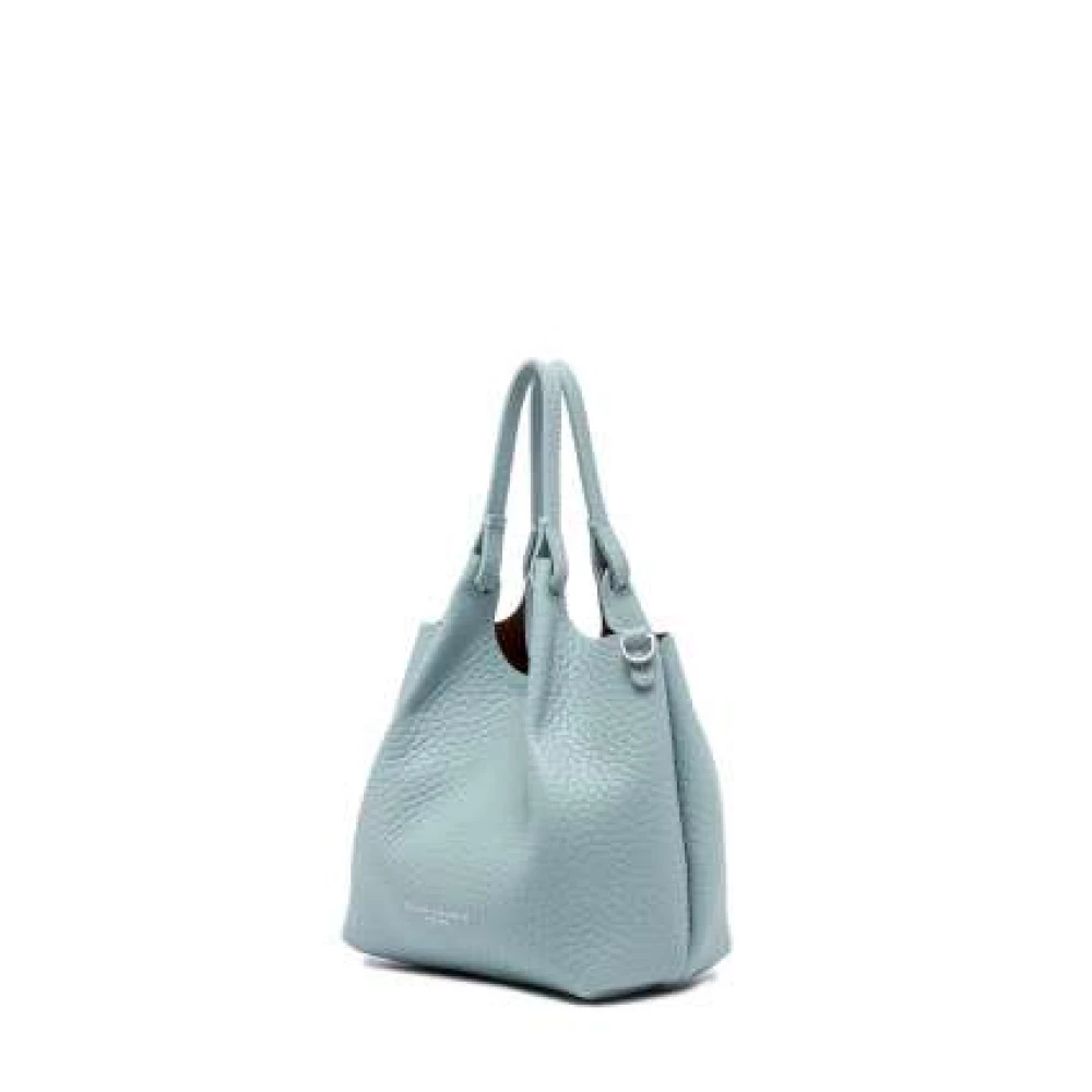 Gianni Chiarini Moderne leren handtas met magneetsluiting Blue Dames