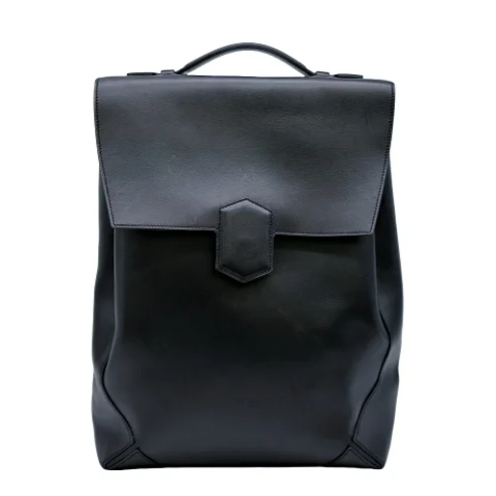 Hermès Vintage Pre-owned Leather backpacks Black Dames