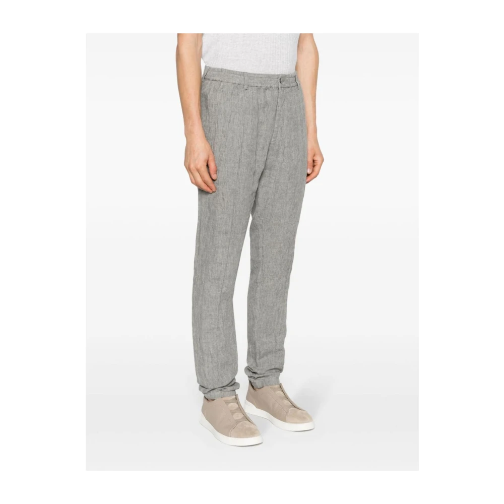 Emporio Armani Slim-fit Trousers Gray Heren