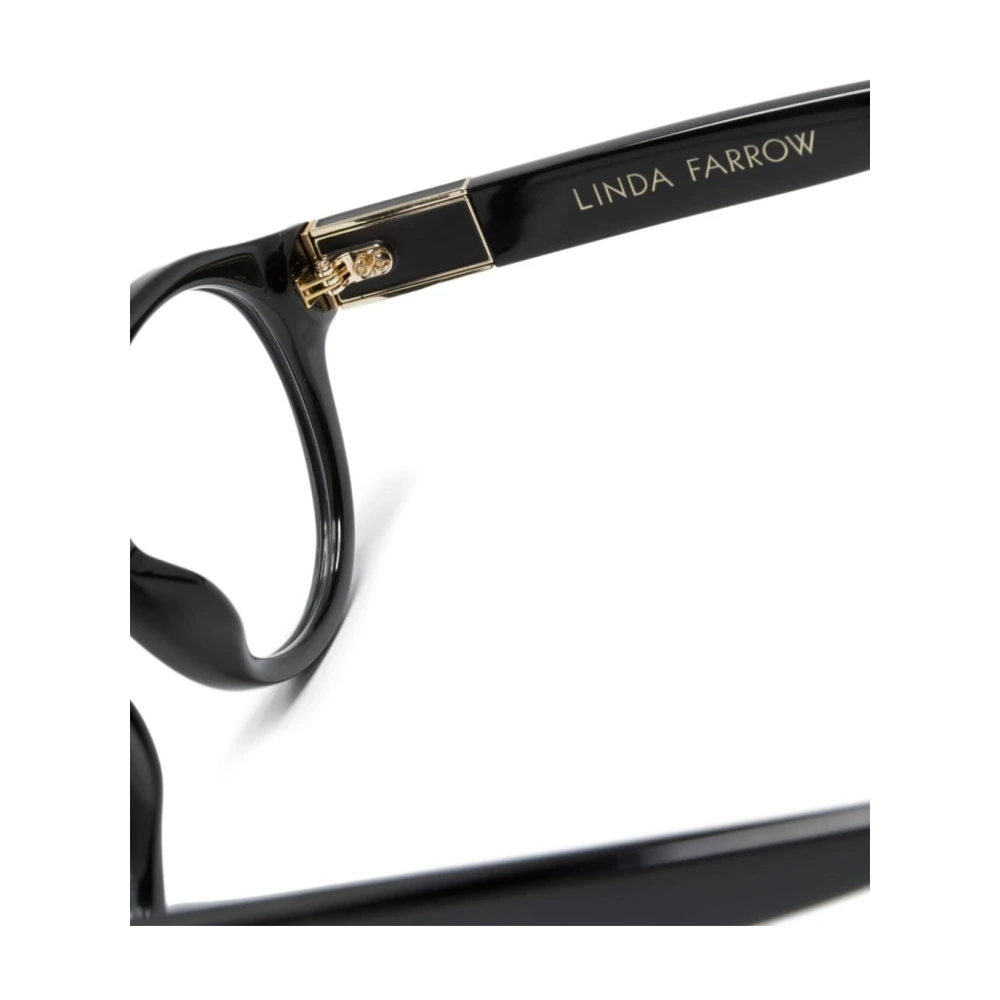 Linda Farrow Zwarte optische bril veelzijdig en stijlvol Black Unisex
