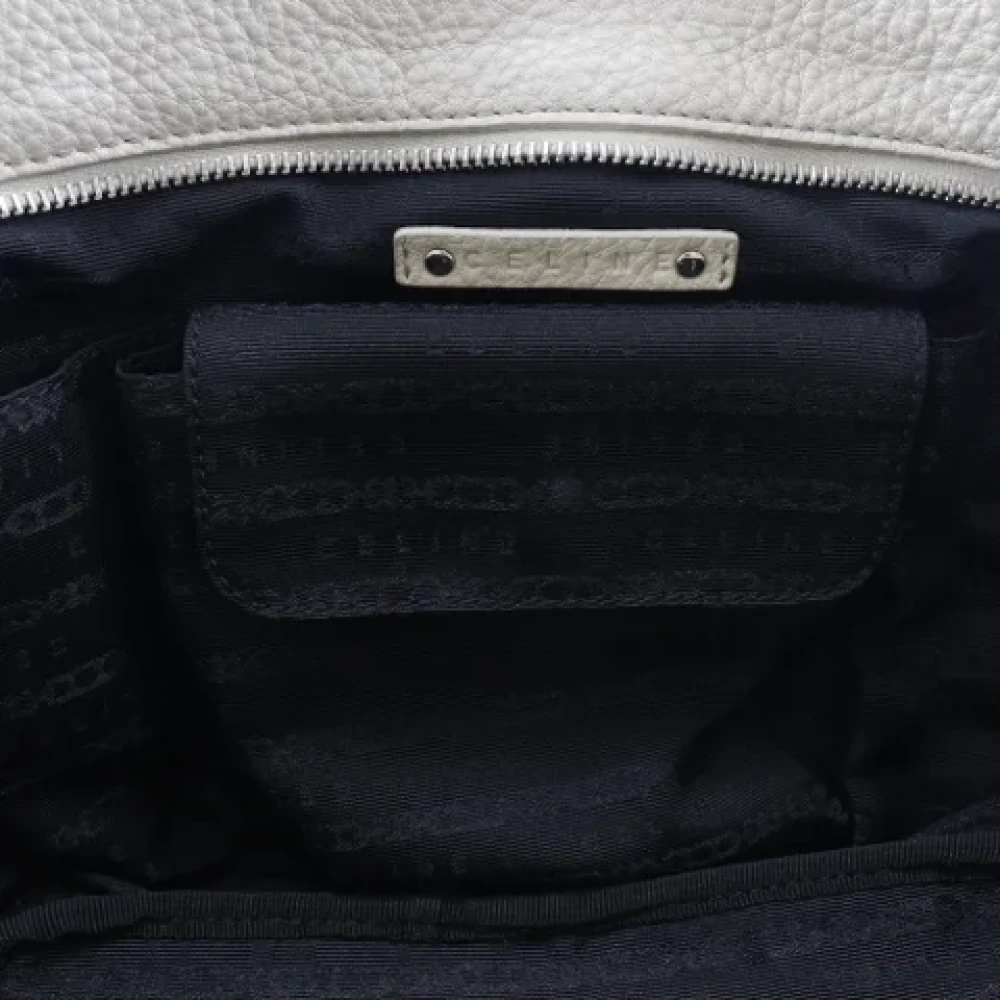 Celine Vintage Pre-owned Leather shoulder-bags White Dames