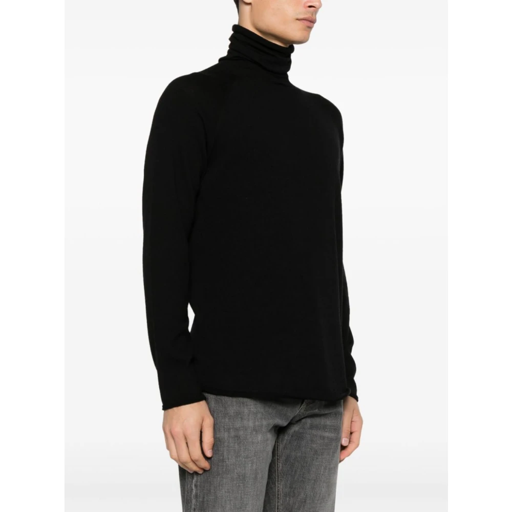 Roberto Collina Zwarte Sweaters voor Mannen Black Heren