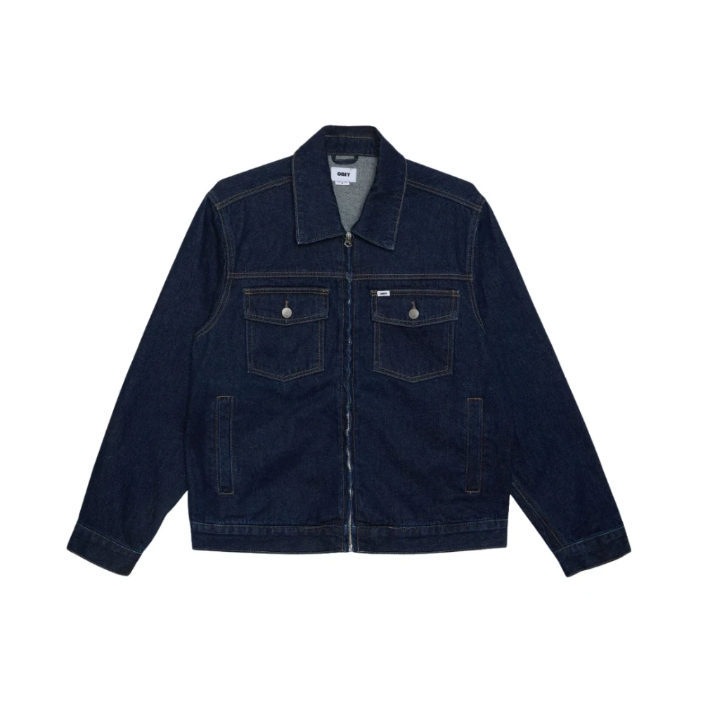 Obey Blue Denim Jacket - Male - Denim Jackets - M - Jackets