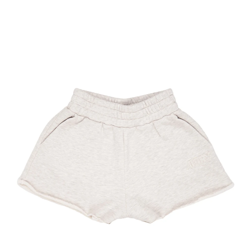 Autry Casual Katoenen Jersey Shorts in Grijs Beige Dames