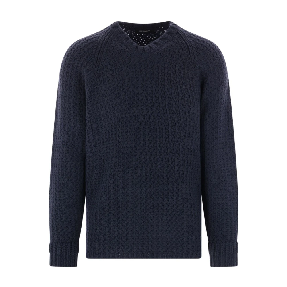 Undercover Navy Blauwe Gebreide Trui Blue Heren