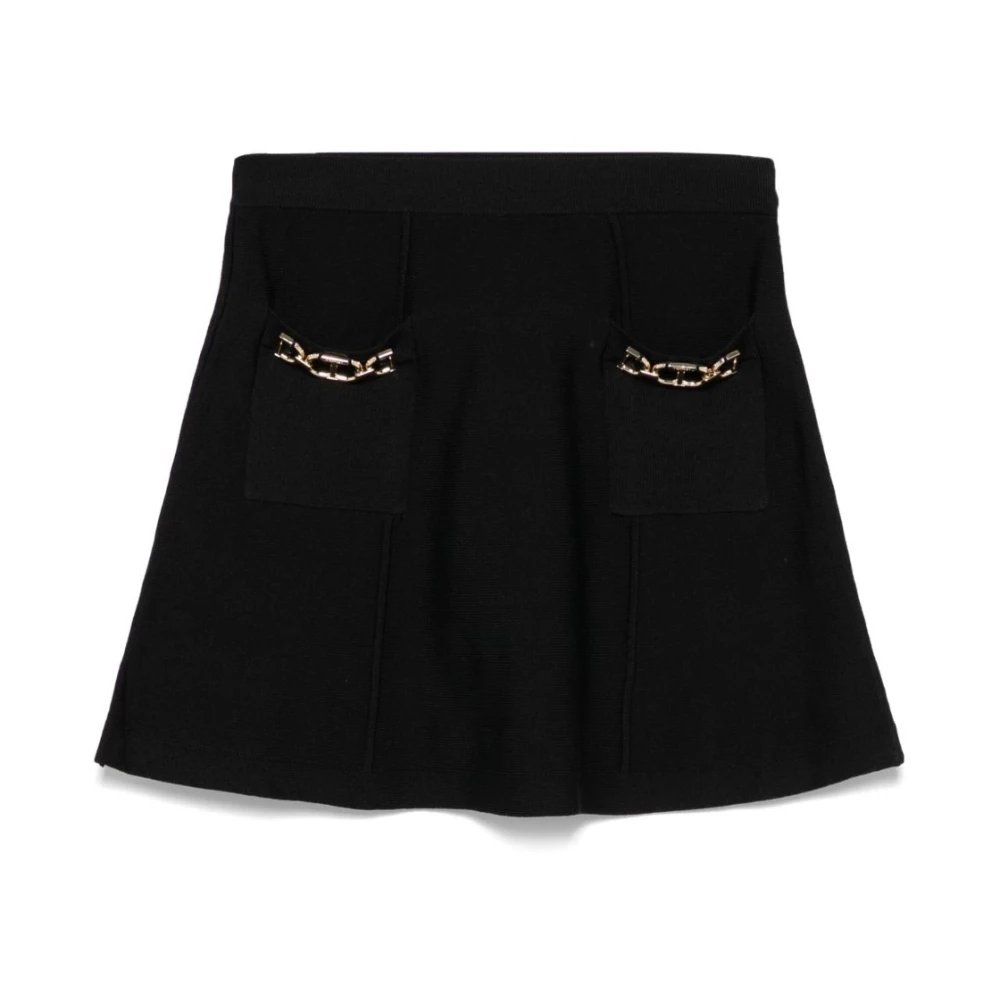 Twinset Girls Black Kids Skirts, 8 Y, Skirts Set