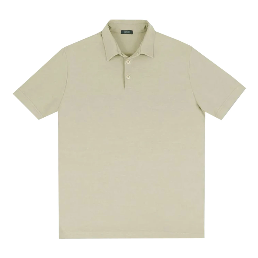 Zanone Klassieke Polo Shirt Z1936 Beige Heren