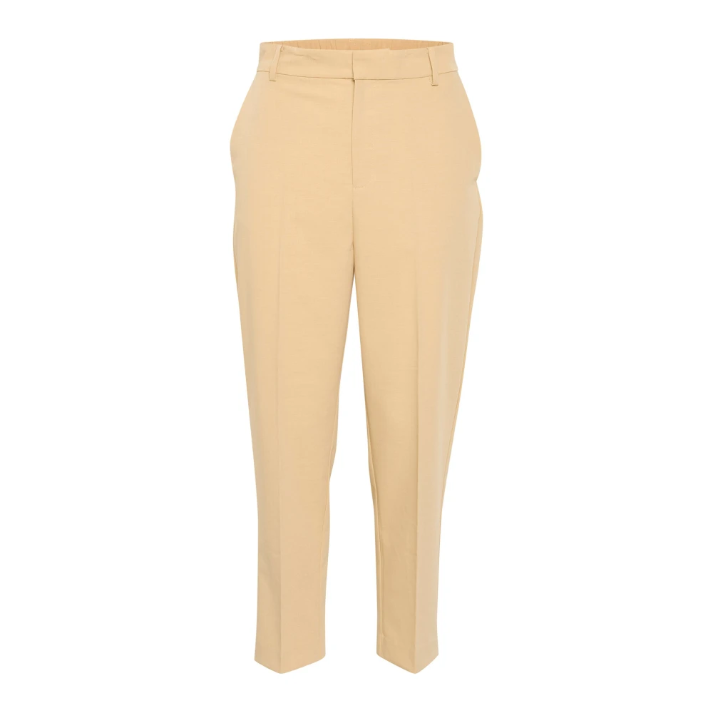 InWear Cropped Pressed-Front Moderne Broek Alabaster Beige Dames