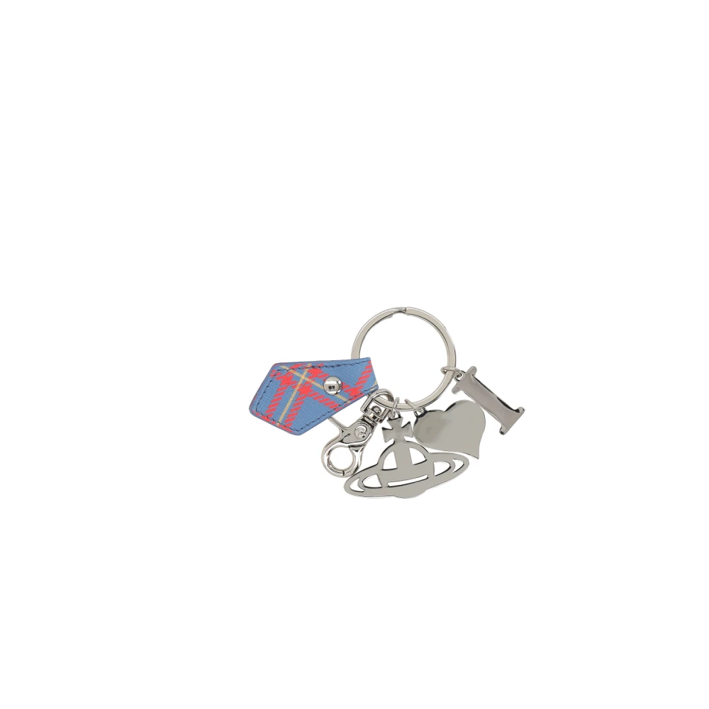 Vivienne Westwood Tartan Hart Sleutelhanger met Orb Bedel Multicolor Dames