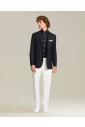 chemise-noire-en-coton-avec-boutons-sculptes-a-la-main