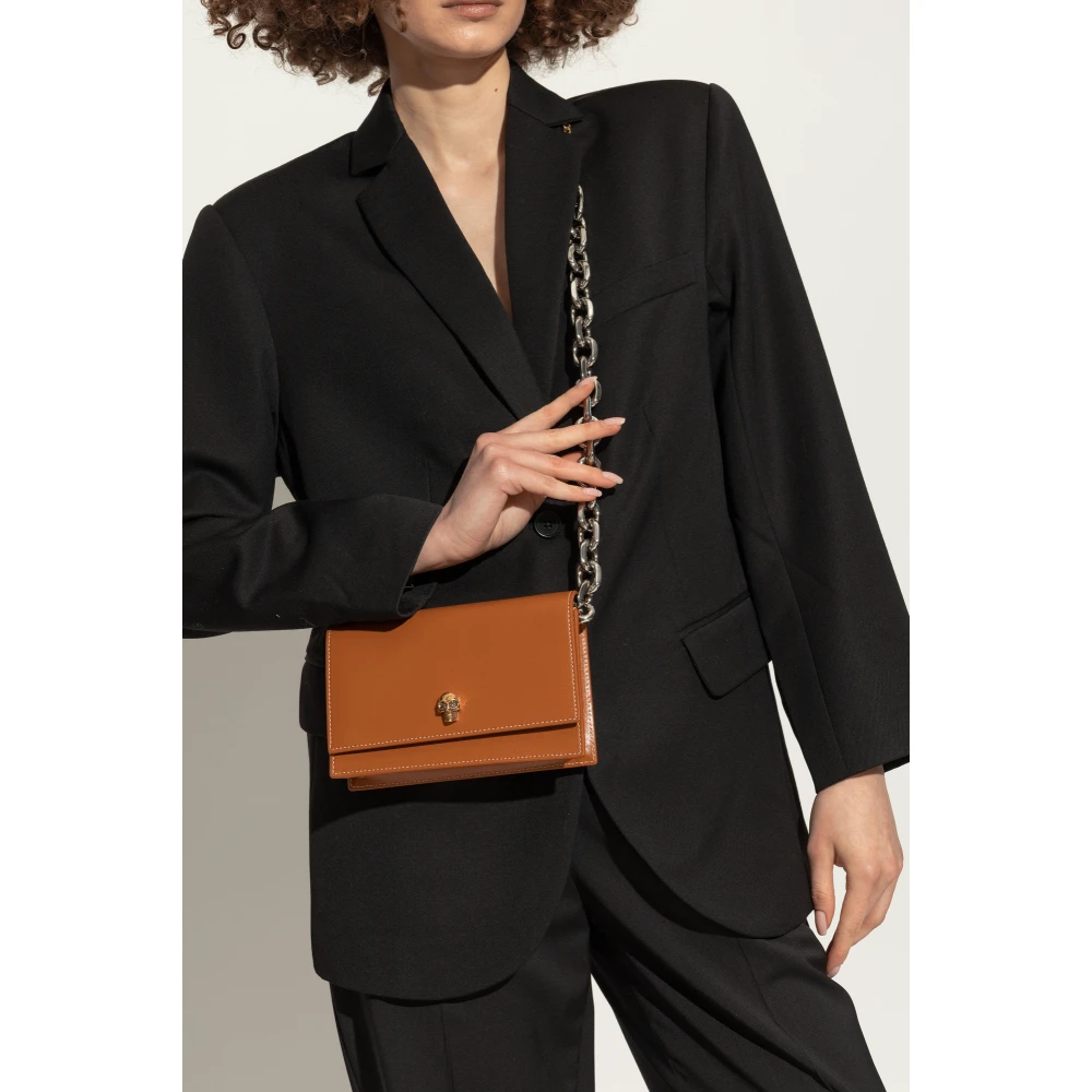 alexander mcqueen Skull Kleine schoudertas Brown Dames