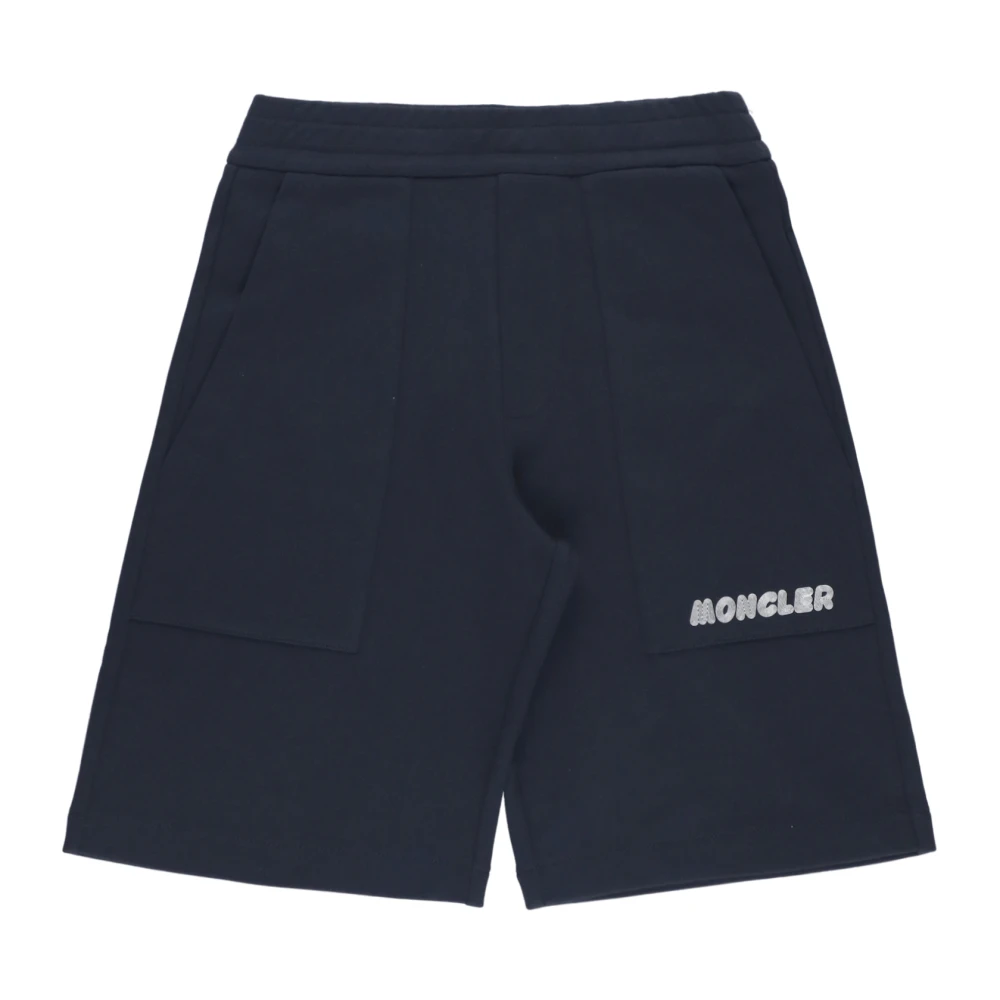 Moncler Blå Bomull Bermuda Shorts för Pojkar Blue, Pojke