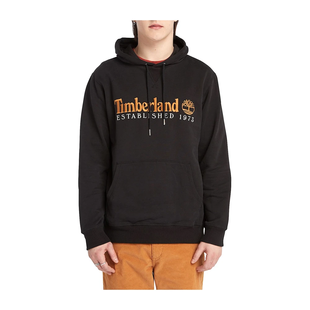 Timberland Zwarte Hoodie Sweatshirt Mannen Katoen Black Heren