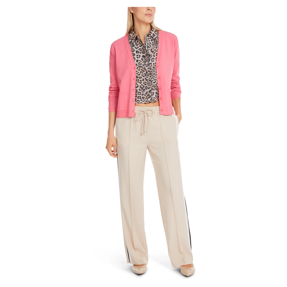 Marc Cain Klassieke Gebreide Vest Pink Dames