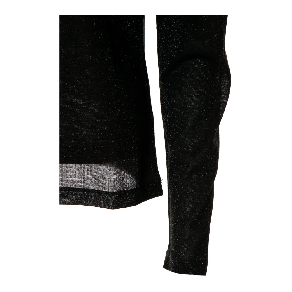 drykorn Semitransparante Slim Fit Coltrui Longsleeve Black Heren