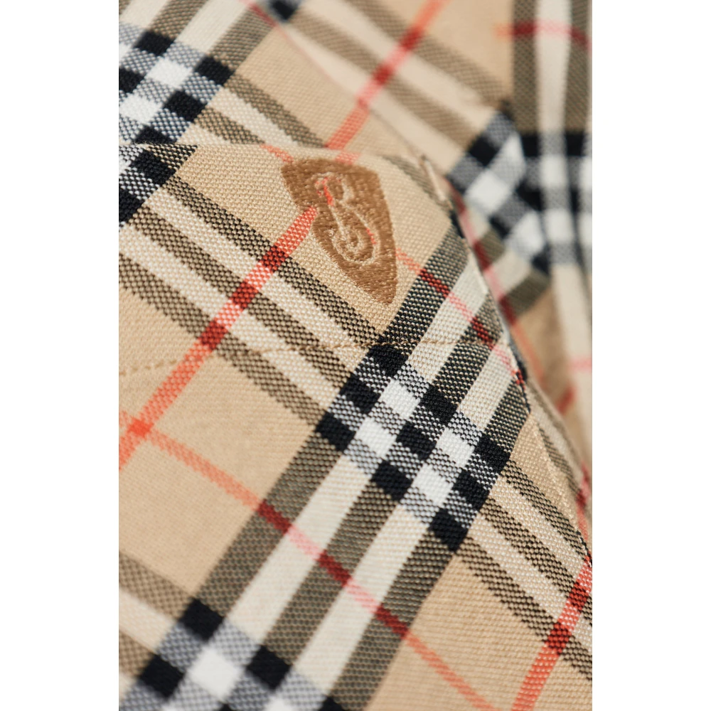 Burberry Geruite overhemd Beige Heren