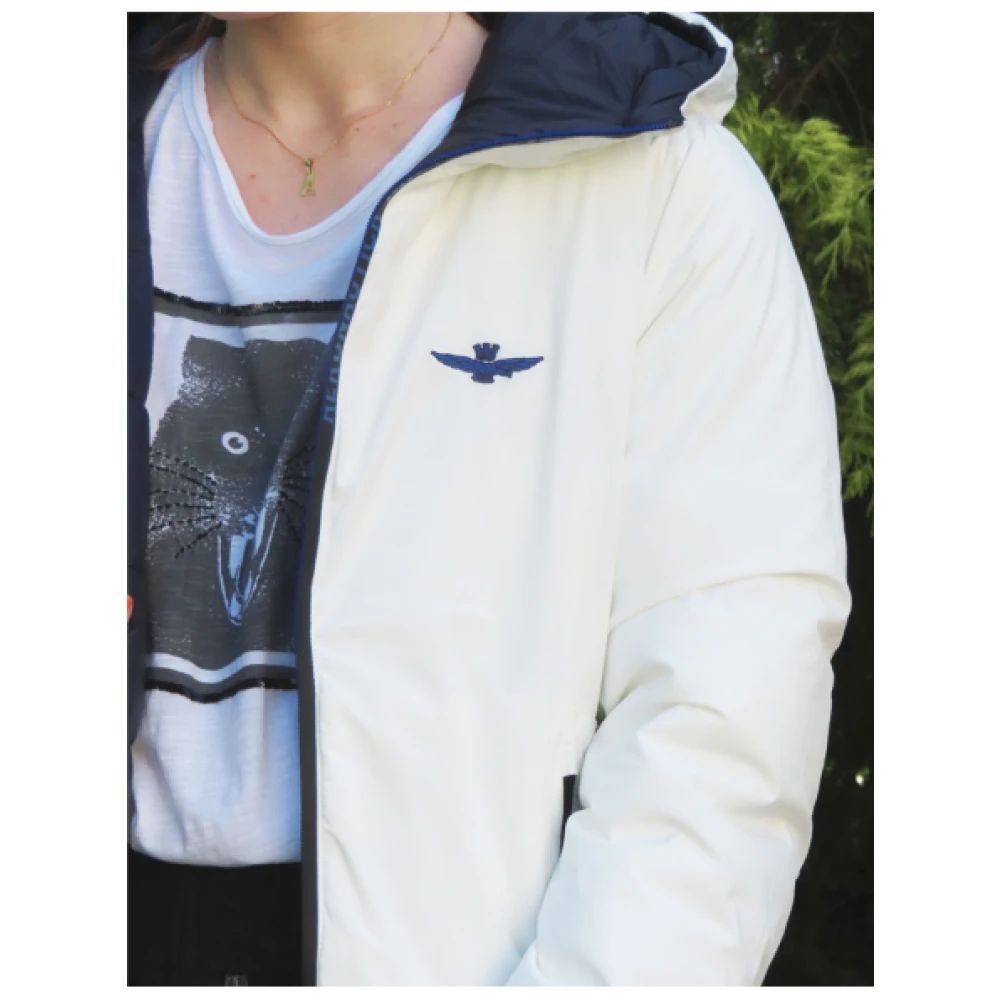 aeronautica militare Omkeerbare gewatteerde jas met capuchon Blue Dames
