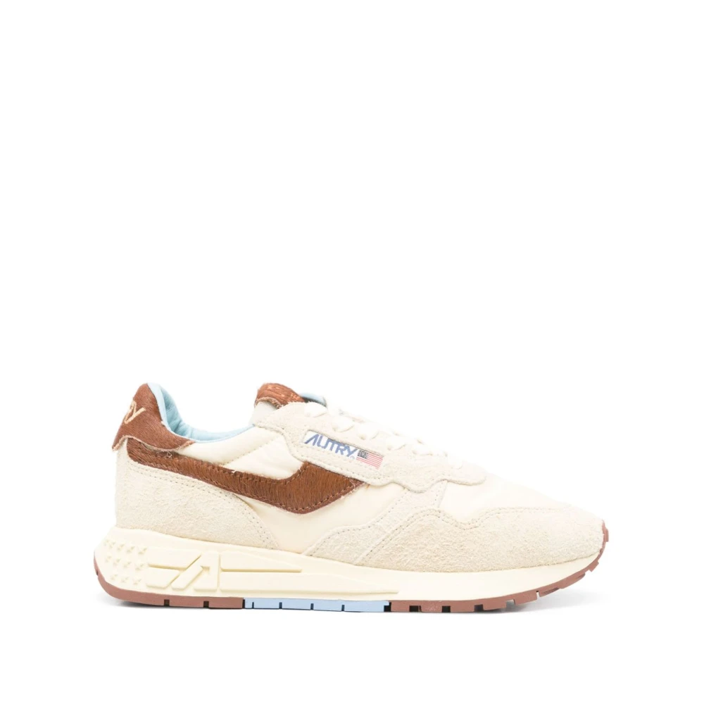 Autry Women's Beige Light Lace-Up Trainers - Sneakers - 4 Uk - Shoes