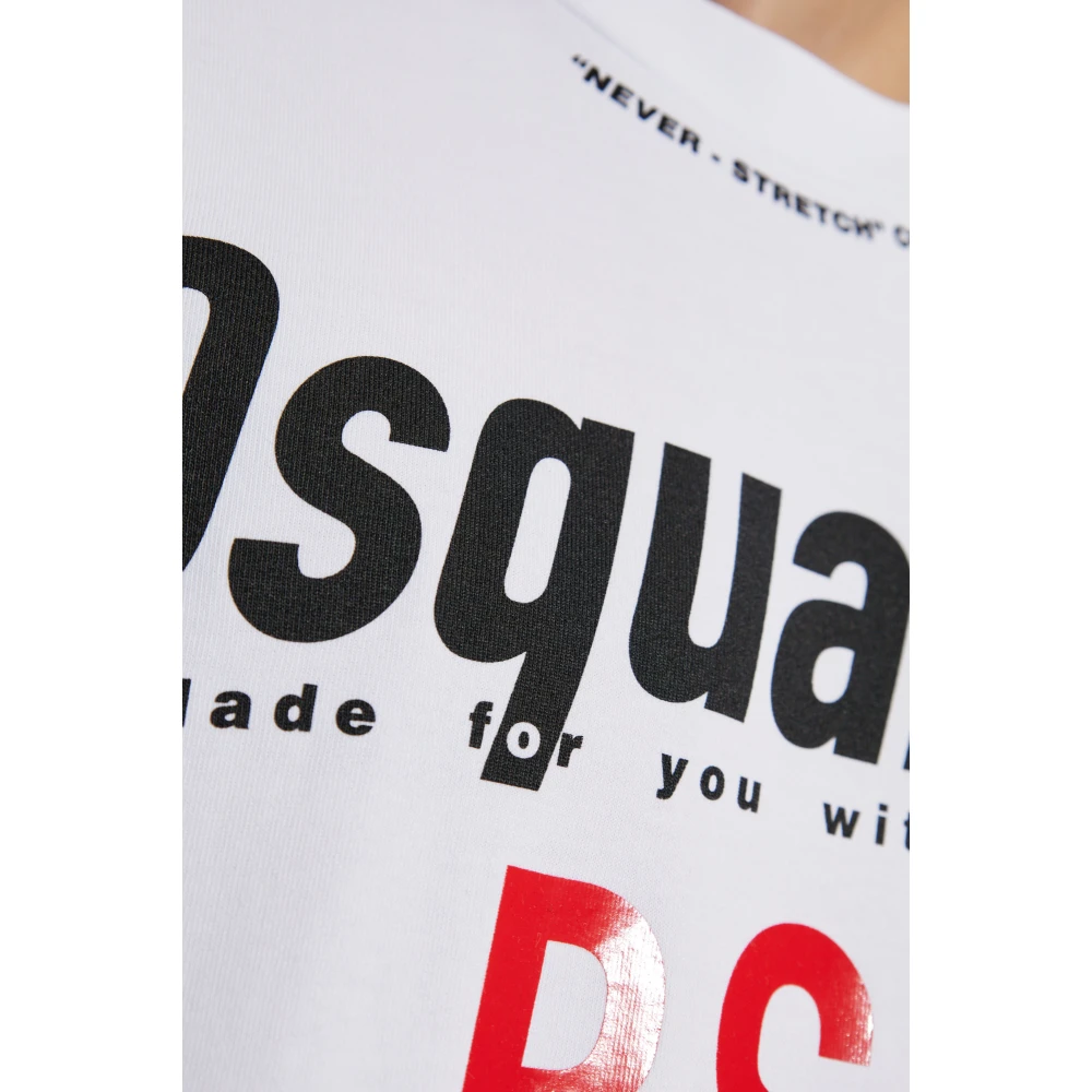 Dsquared2 Bedrukt T-shirt White Heren