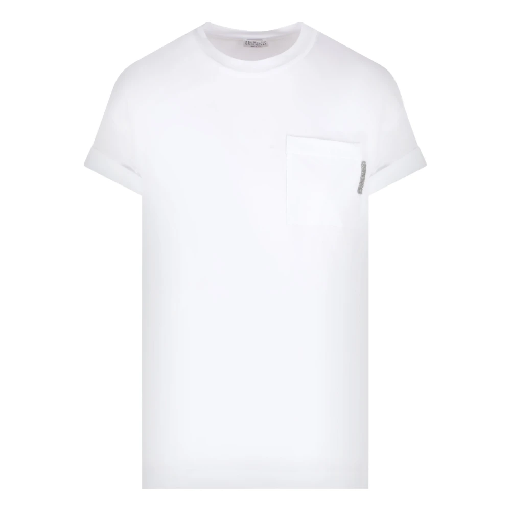 BRUNELLO CUCINELLI Witte T-shirts en Polos met Korte Mouwen White Dames