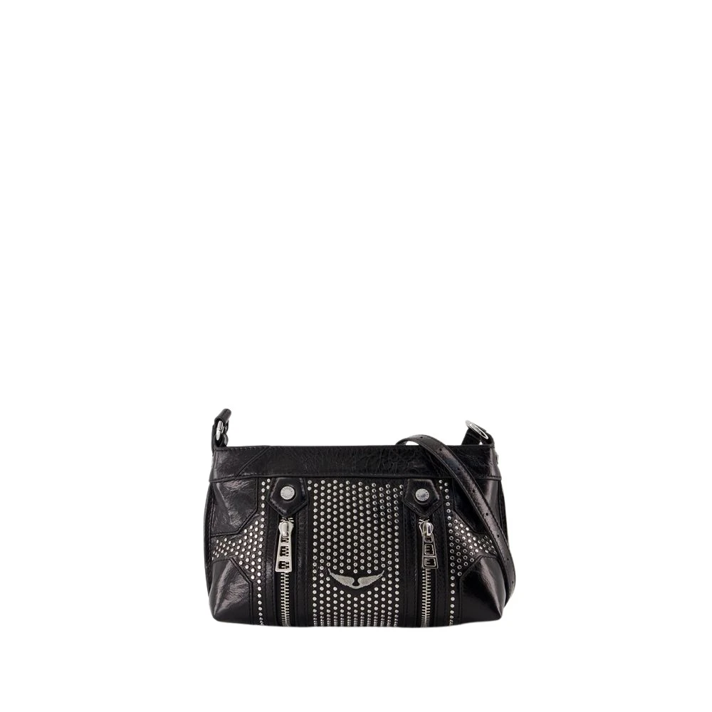 Zadig & Voltaire Zwarte leren crossbody tas Black Dames