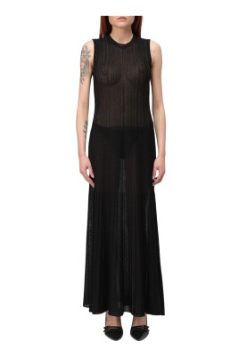 black-maxi-dress-sheer-knit