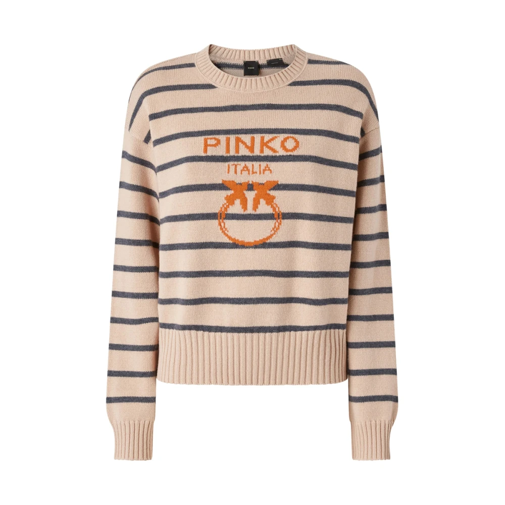 Pinko Gestreepte trui met ronde hals Multicolor Dames