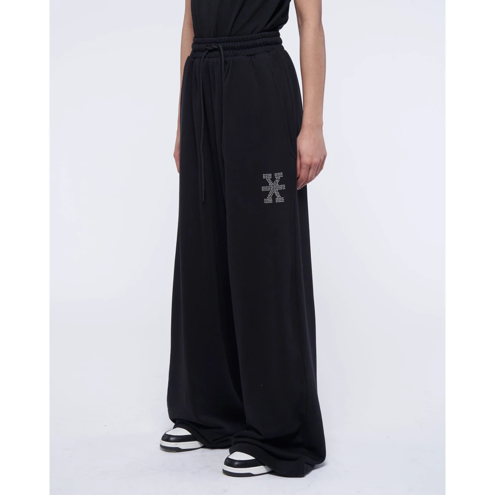 John Richmond Wijde jumpsuit broek Black Dames