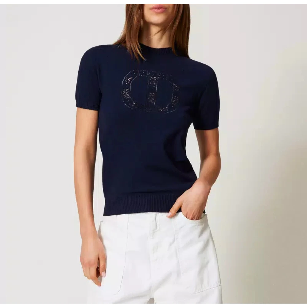 Twinset Oval Coltrui Trui Black Dames