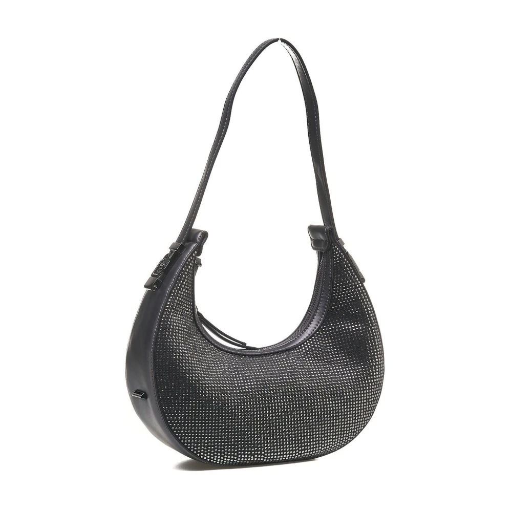 Liu Jo Strass Schoudertas met Logo Details Gray Dames
