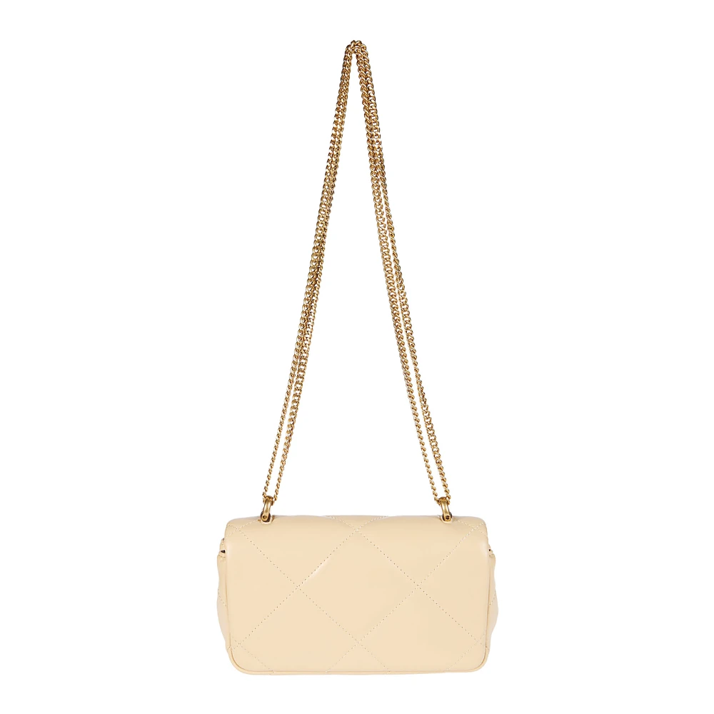TORY BURCH Mini Flap Tas met Kira Ontwerp Beige Dames