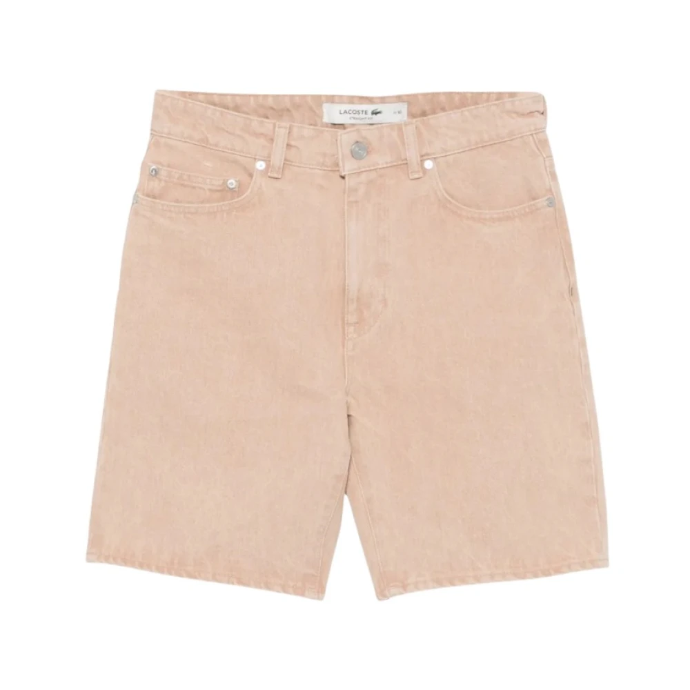 Lacoste Beige Bermuda Denim Shorts - Male - Denim Shorts - W30 - Shorts