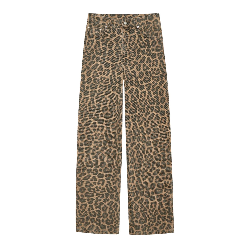 Anine Bing Brown Straight Fit Jeans, Female, W26, Wide Trousers