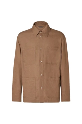 Blouson Solid Linen Gianduia