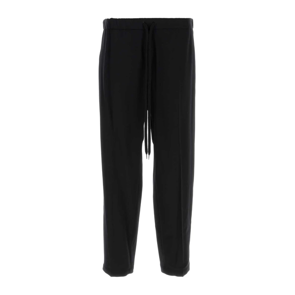 MM6 Maison Margiela Stretch Zwarte Polyester Blend Broek Black Heren
