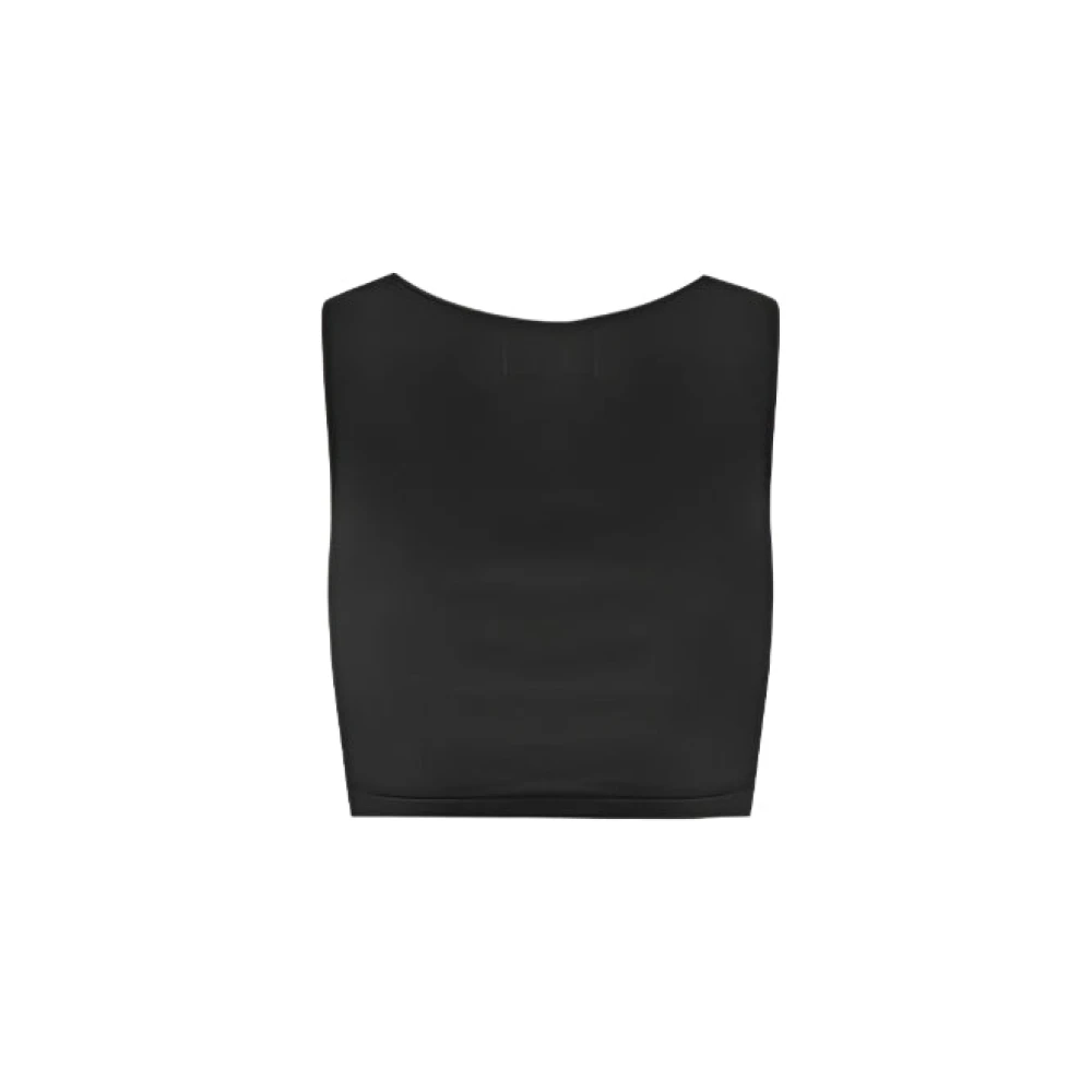 Vivienne Westwood Geribbelde Crop Querelle Vest Black Dames