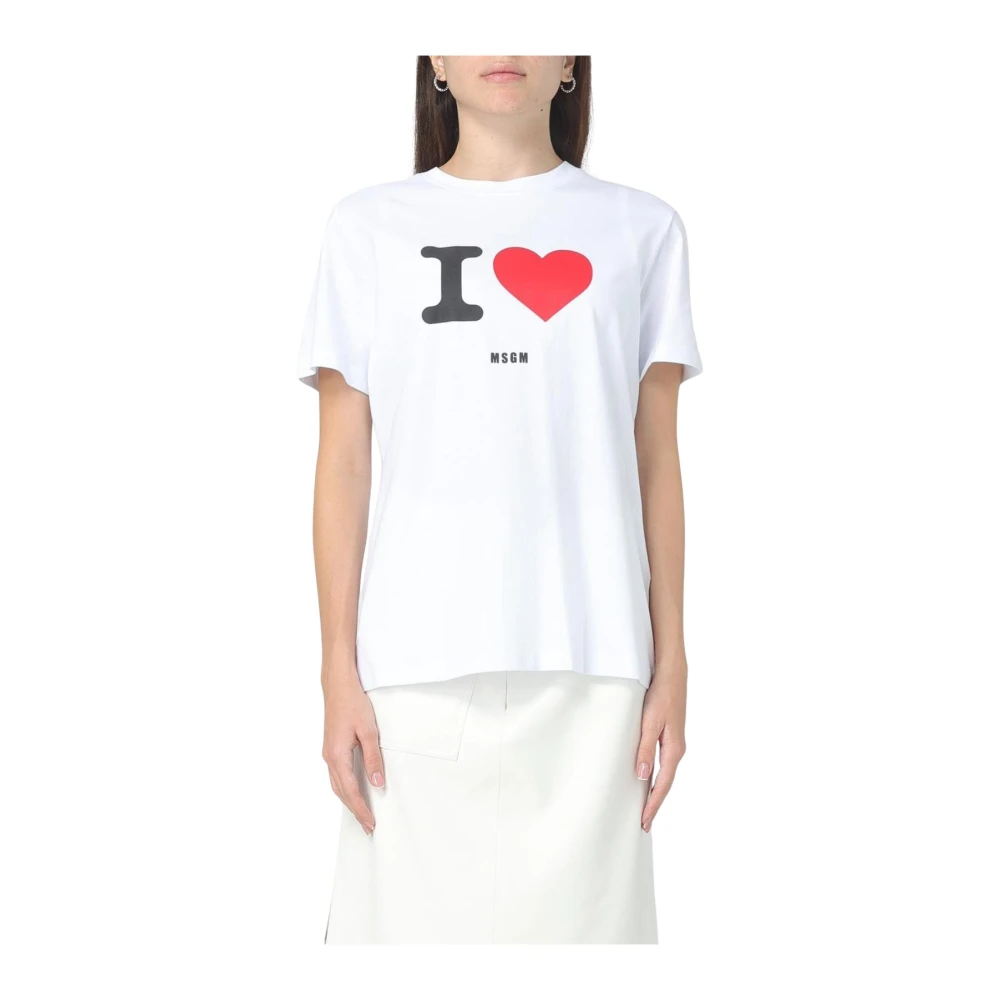 Msgm - Tops > T-Shirts - White - Msgm - Modalova