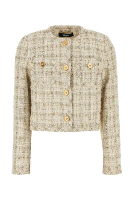Stilig Multifärgad Tweed Blazer