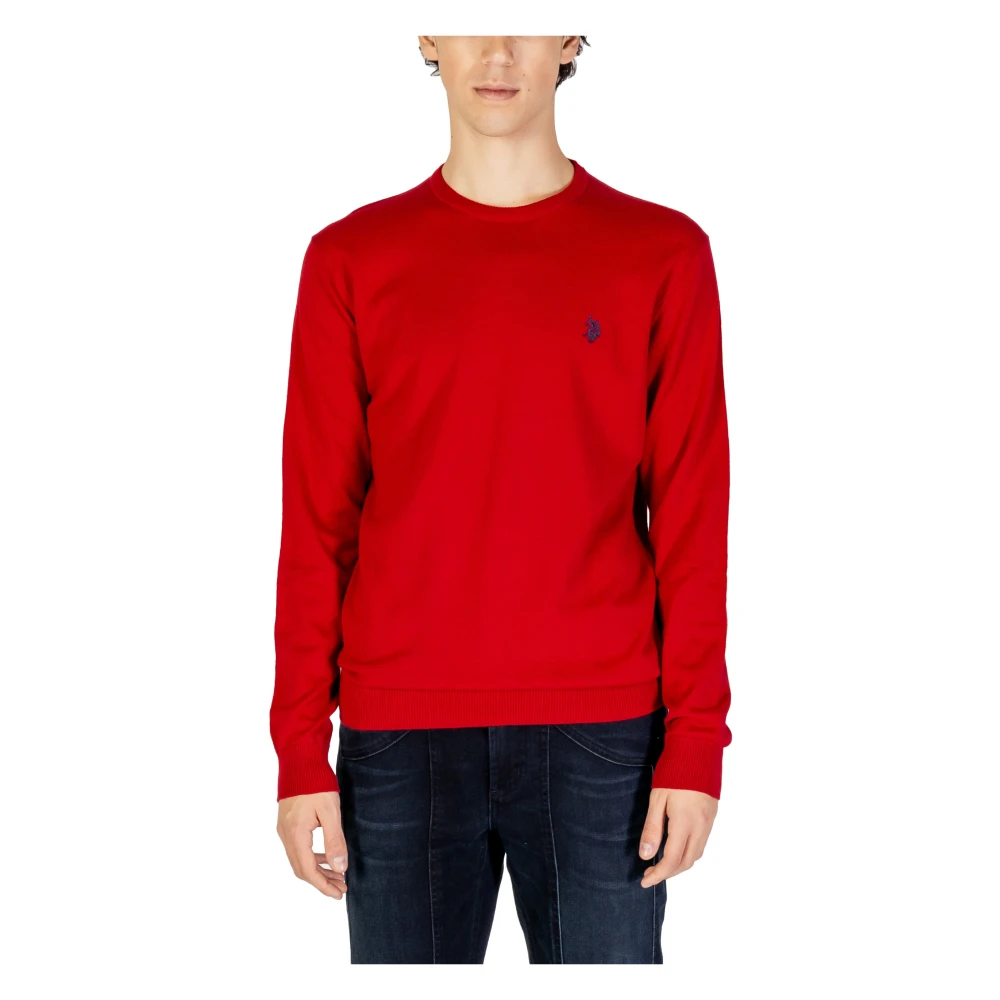 U.s. Polo Assn. Men's Red Knitwear Collection: Fall/Winter - Round-Neck Knitwear - S- Knitwear
