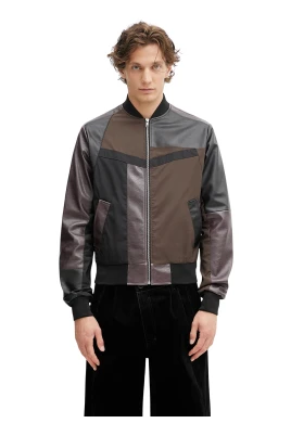 Paneled Bomber Jacket