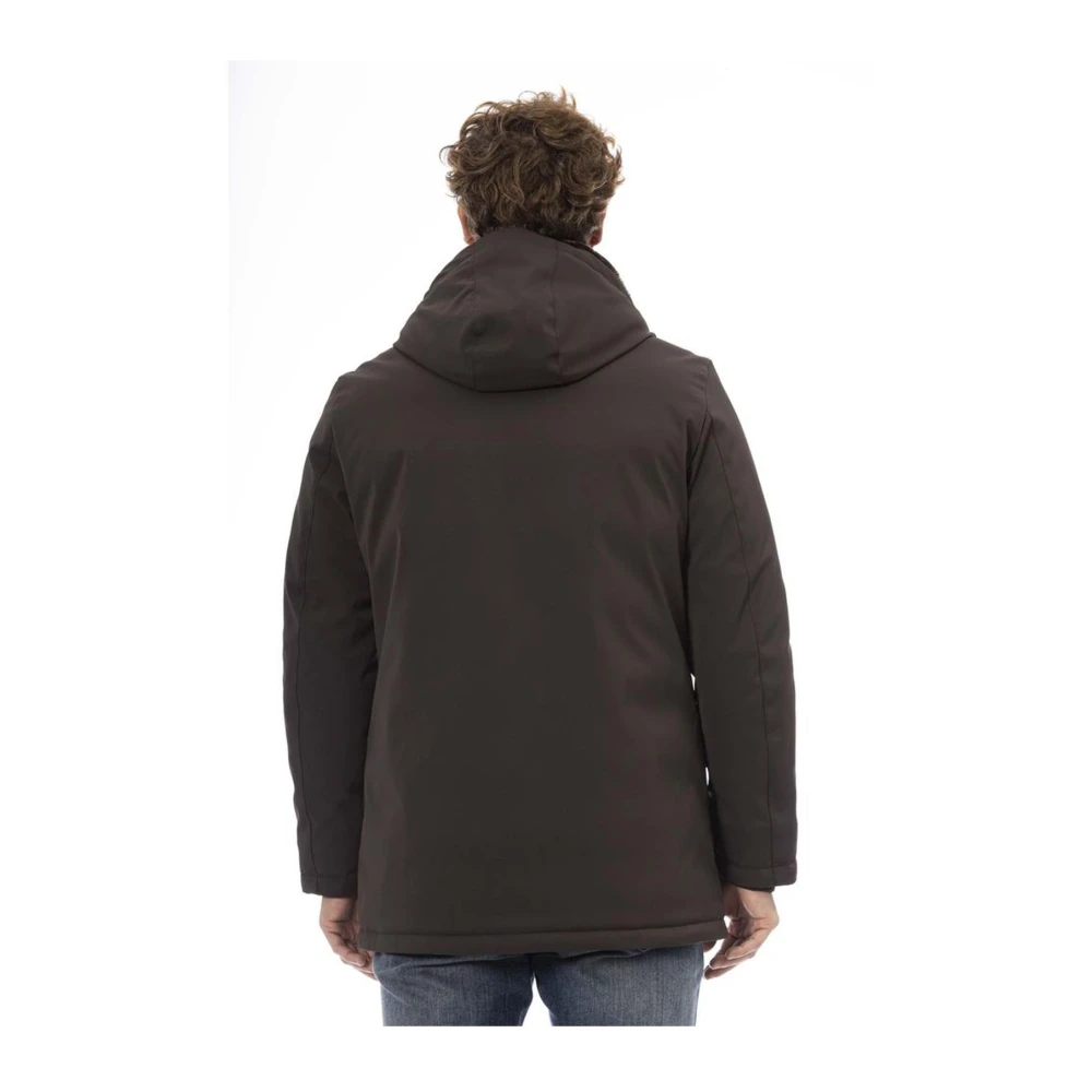 Baldinini Bruine Hooded Zip Jacket met Zakken Brown Heren