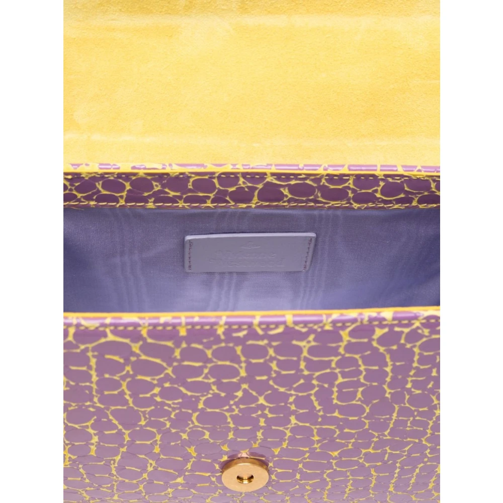 Vivienne Westwood Paarse Leren Schoudertas Multicolor Dames