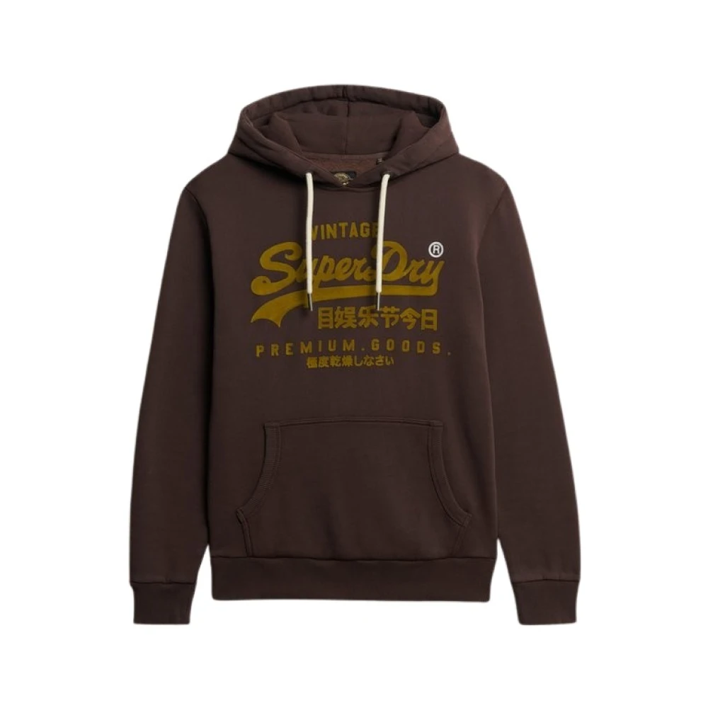 Superdry Men's Brown Hoodies, M, Vintage Logo Hoodie