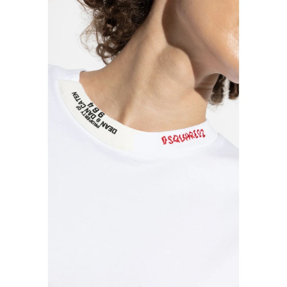 Dsquared2 T-shirt met logo White Dames