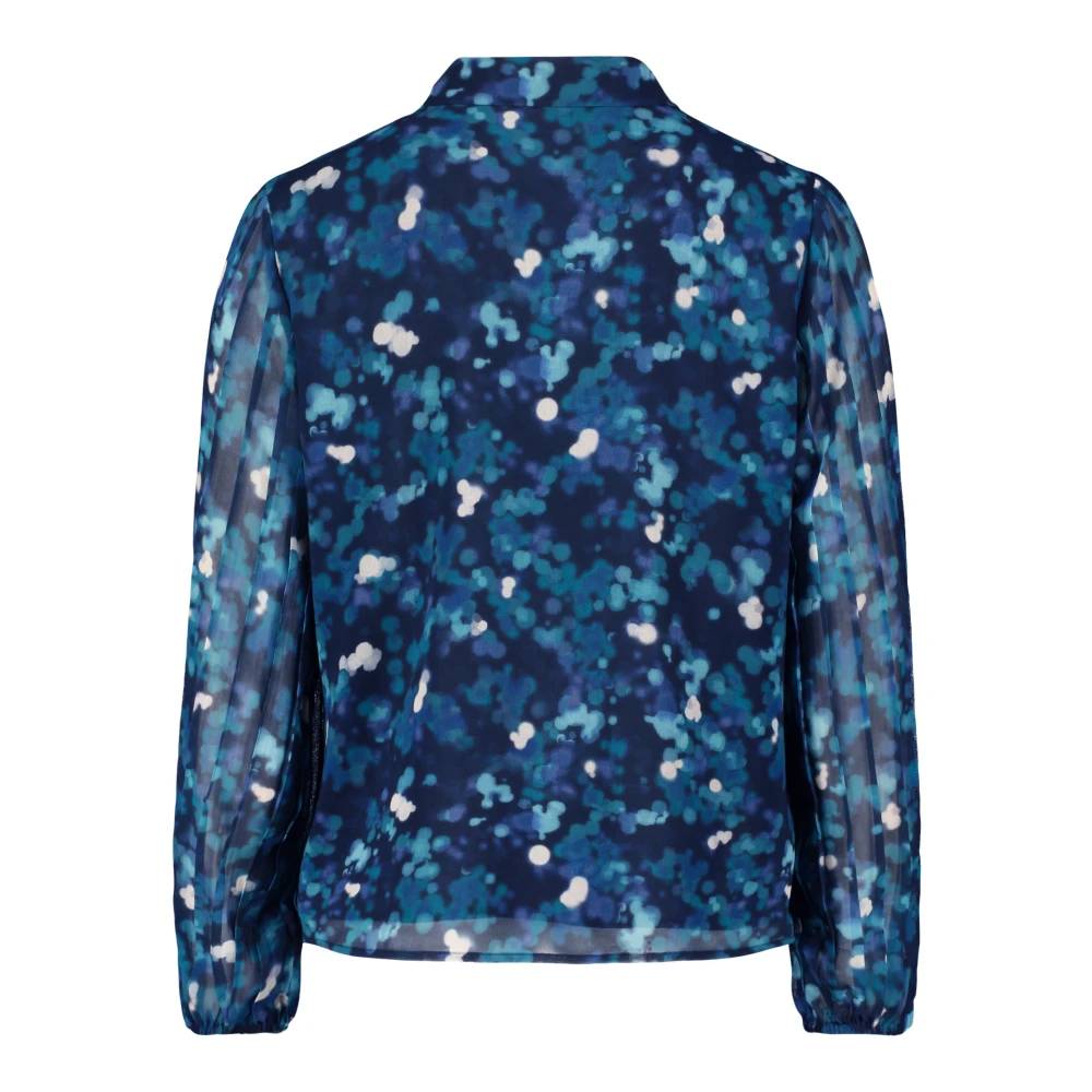 Betty & Co Geplooide blouse met stippen Blue Dames